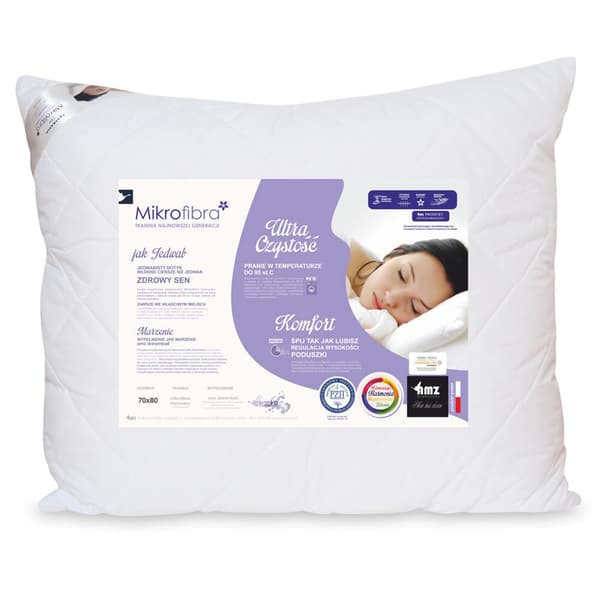 Anti-allergisk pude blød 70x80 AMZ mikrofiber hvid
