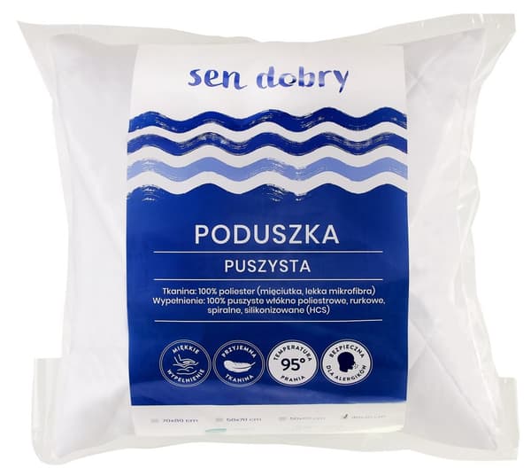 Anti-allergisk quiltet pude Sen Dobry 40x40 fluffy hvid