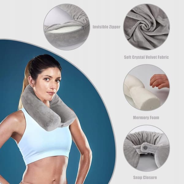 Resekudde Nackkudde med mask, pluggar, flygplansfodral