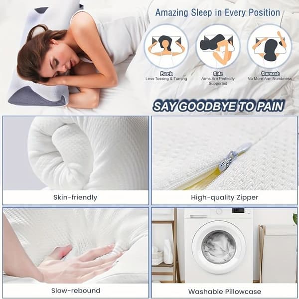 Ergonomisk cervikal kudde Memory Foam Kudde Ortopedisk kudde Anti Snarkning Smärtkvalster 50*30*11cm