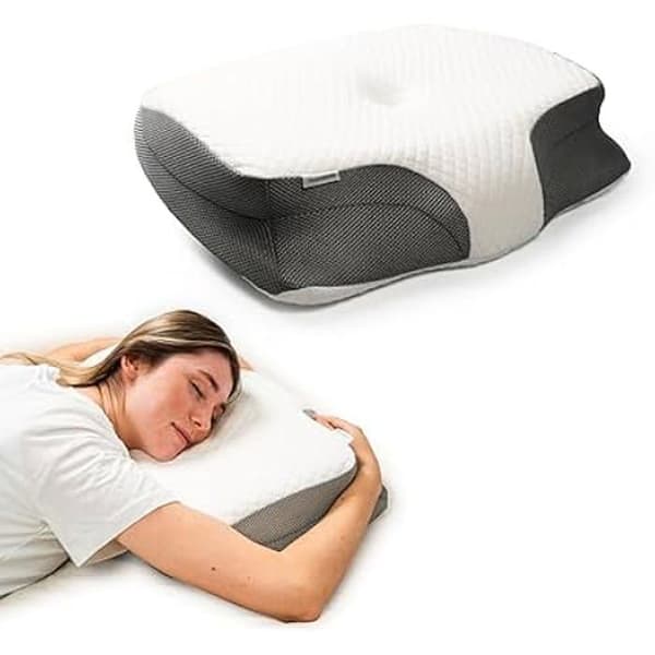 Ergonomisk kudde - InnovaGoods® - Viskoelastisk - 2 höjdnivåer - Tvättbart överdrag - Anti-snarkning