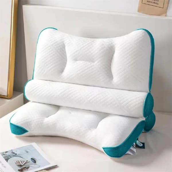 Minneskum Ortopedisk Kudde, Ergonomiskt Stöd, Hypoallergenisk Design,Blå