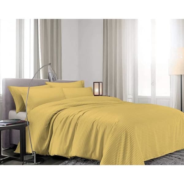Satin CP-ST-2P Duvet 2 Platser, i Polyester, 2 Personer, 250 x 200 x 3 cm, Gul - CP-ST-giallo-2P