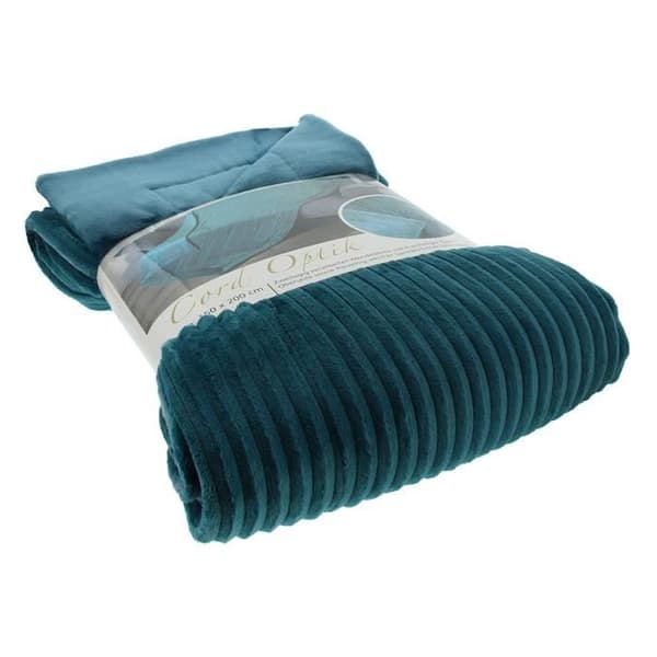 Gözze Corduroy Effekt filt, polyester, bensin, 57 x 38 x 15 cm - 40067-54-150200