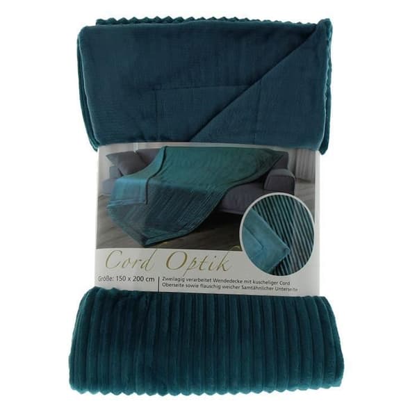Gözze Corduroy Effekt filt, polyester, bensin, 57 x 38 x 15 cm - 40067-54-150200
