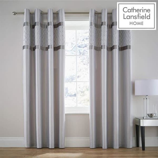 Sängkläder - Catherine Lansfield - BD-47366-W-DQS-SI - Dubbel - Silver - Syntetisk