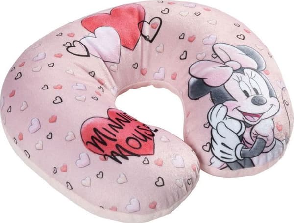 Resekudde - Disney - Minnie Mouse - Rosa - Mikrokulor - Tvättbar