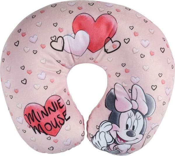Resekudde - Disney - Minnie Mouse - Rosa - Mikrokulor - Tvättbar