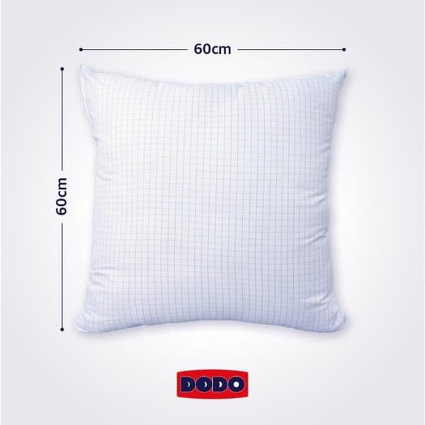 DODO keskikokoinen tyyny 60x60 cm - Lutikka- ja pölypunkkisuoja - 550 g - Valkoinen - Valmistettu Ranskassa