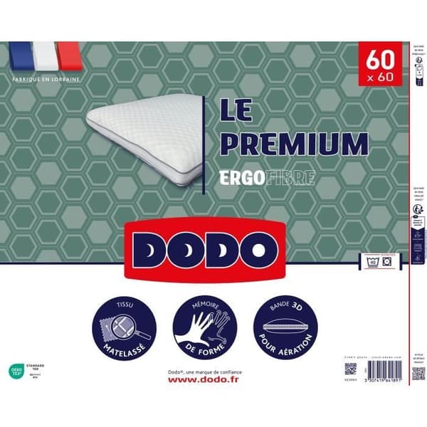 Den första kudden - ergonomisk - 60x60 cm - dodo