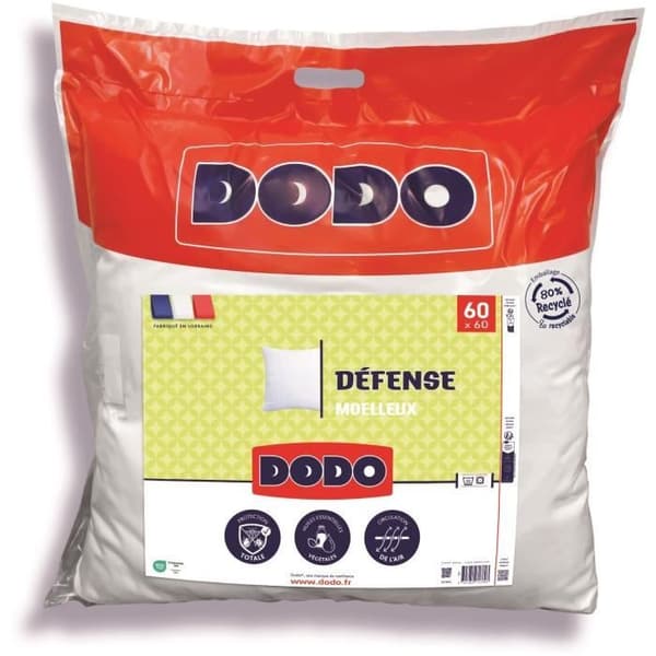 DODO - DEFENSE Pude - 60 x 60 cm - 100% polyester VOLUPT'AIR - Hvid