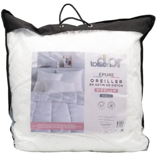 Kudde - TOISON D'OR - Epure - Medium komfort - 65x65 cm - Vit