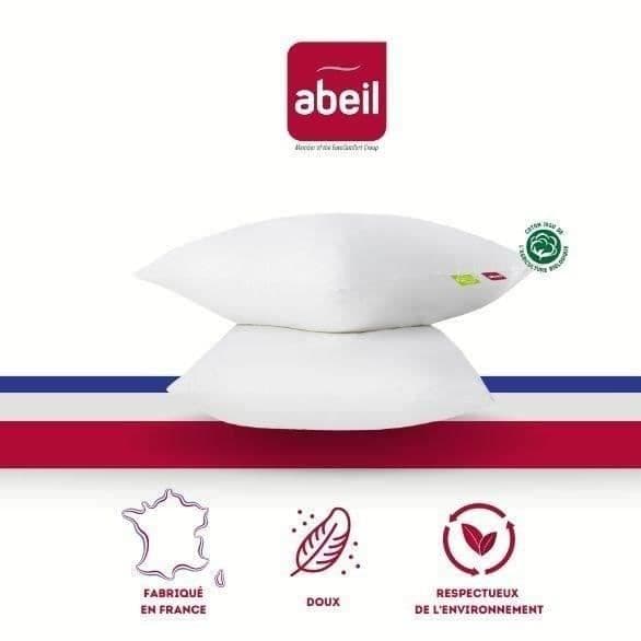 ABEIL Sæt med 2 økologiske komfortpuder - 60 x 60 cm - hvid