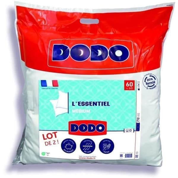 DODO Set med 2 mellanstora kuddar - THE ESSENTIAL - 60x60 cm - 100% polyester