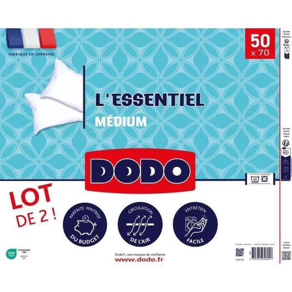 DODO - Sæt med 2 puder - THE ESSENTIAL - 50 x 70 cm - Hvid
