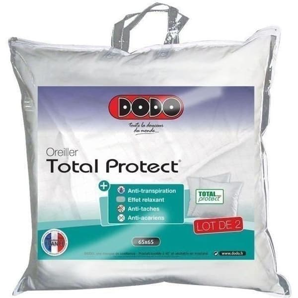 DODO Set med 2 Total Protect-kuddar 65x65 cm vita