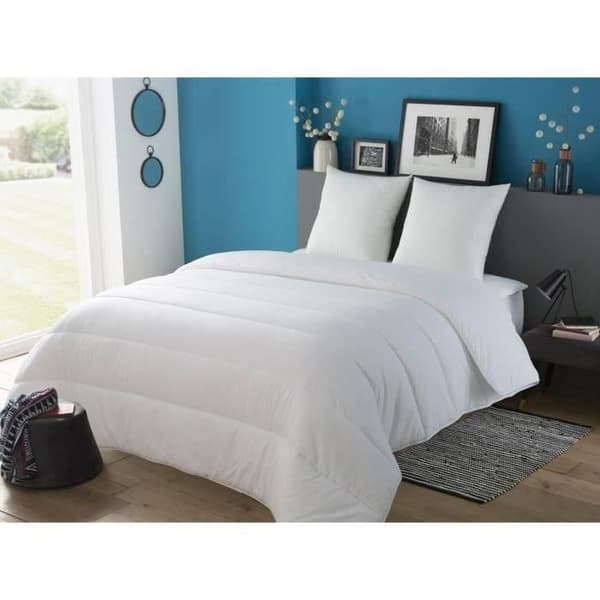 DODO Set med 2 trendiga kuddar - 60 x 60 cm - 100 % polyesterfyllning i silikoniserad fiber - vit