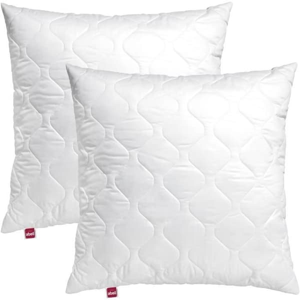 ABEIL Sæt med 2 quiltede memory foam puder - 60x60 cm - Hvid