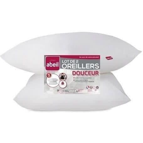ABEIL Set med 2 mjuka kuddar - 60 x 60 cm - Vit