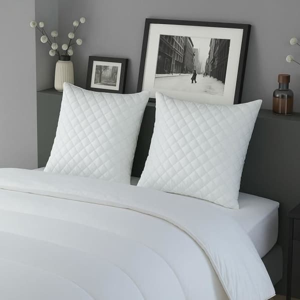 DODO - Sæt med 2 puder - MICRO QUILTED - 60 x 60 cm - Hvid