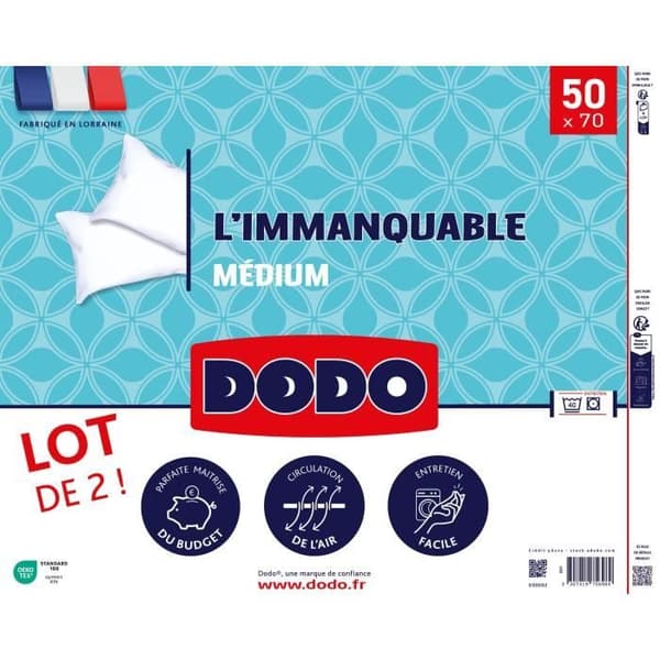 DODO - Set med 2 kuddar - DET OMISSBARTA - 50 x 70 cm - Vit