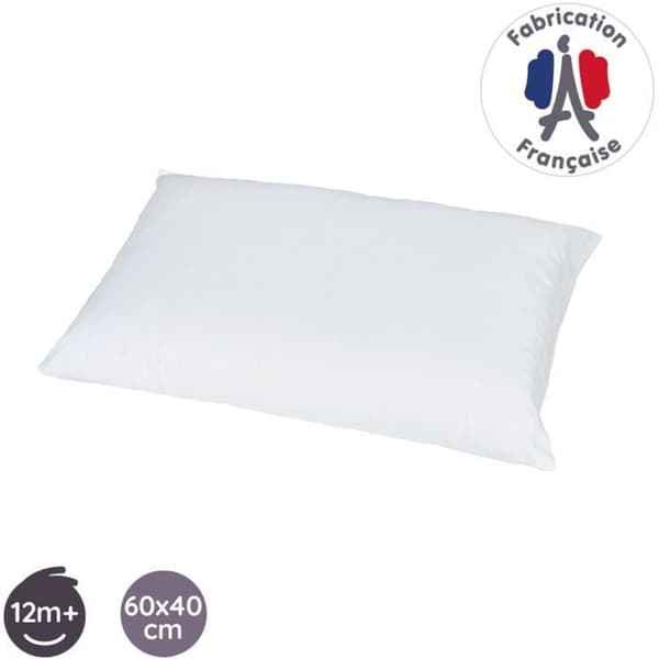 TINEO - Babypude 40x60cm - Maskinvaskbar - Lavet i Frankrig - Fra 12 måneder