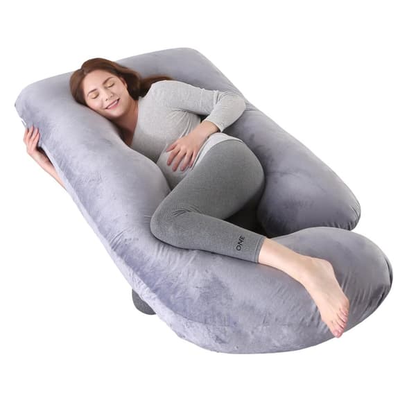 Gravidkudde, minnesskumfyllning, ergonomisk design,MÖRKGRÅ