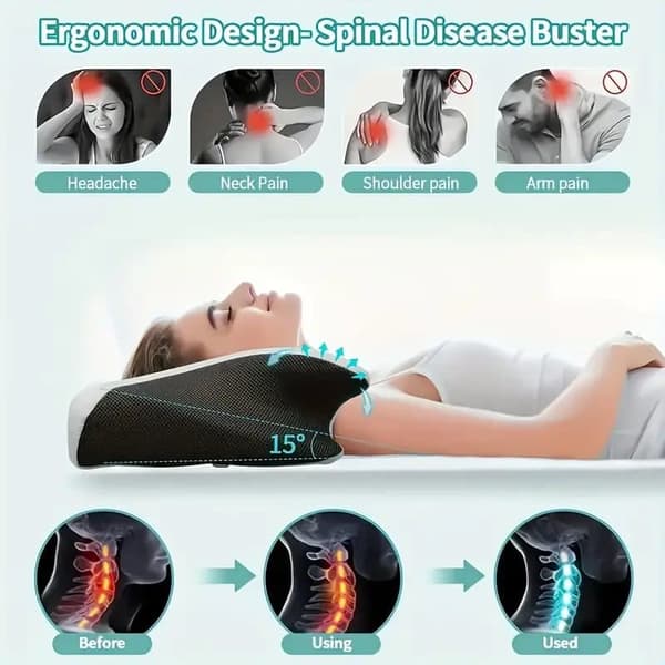 Bomclap ergonomisk nakkepude – sommerfugleformet kontureret design, blød og fast støtte