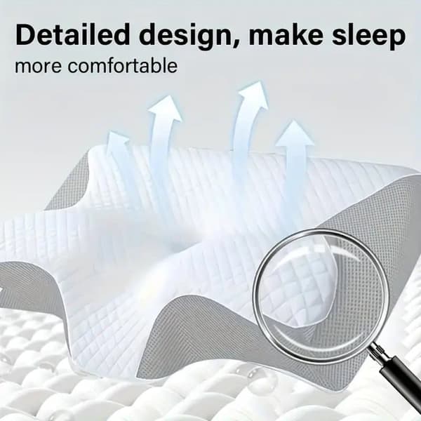 Bomclap ergonomisk nakkepude – sommerfugleformet kontureret design, blød og fast støtte