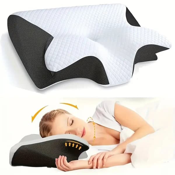 Bomclap ergonomisk nakkepude – sommerfugleformet kontureret design, blød og fast støtte
