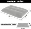 Miniatyrbild 2 av 6: Lollanda Uppblåsbar Resekudde 2-pack, Uppblåsbar Kudde i Plysch/PVC - Kompakt Kudde för Camping och Resor