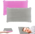Miniatyrbild 1 av 6: Lollanda Uppblåsbar Resekudde 2-pack, Uppblåsbar Kudde i Plysch/PVC - Kompakt Kudde för Camping och Resor