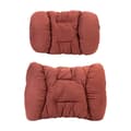 Miniatyrbilde 1 av 4: INF Bil Lumbar Support Putepakke - Hodestøtte + Lumbar Support Rød