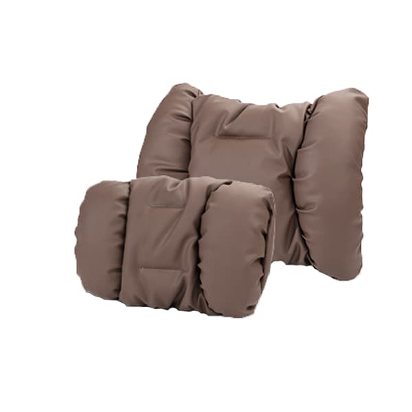 INF Bil Lumbar Support Cushion Pillow Set - Hodestøtte + Lumbar Brun