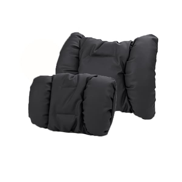 INF Bil Lumbar Support Cushion Pillow Set - Hodestøtte + Lumbar Sort