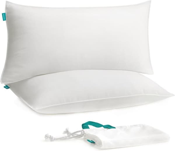 Kuddar 40 x 80 cm, set om 2, fyllning 800 g, tygyta av mjuk, borstad polyester, kudden kan lappas