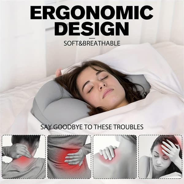 OBOSOE 3D ortopædisk memory foam pude – ergonomisk nakkestøtte og dyb søvn