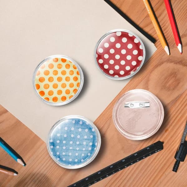vidaXL Buttonssett med nål 100 sett akryl 44 mm