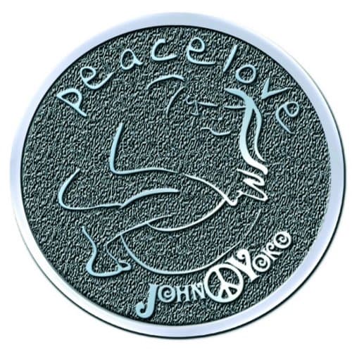 John Lennon Pin Badge: Peace & Love