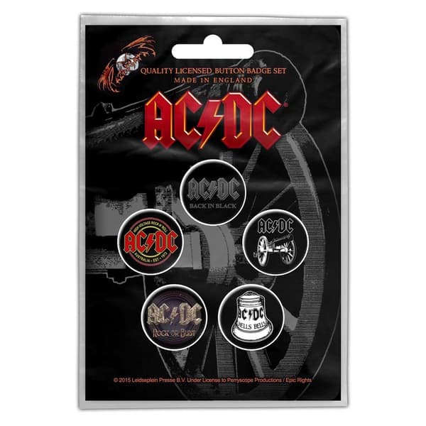 AC/DC Button Badge Pack: For Those About To Rock (Retail Pack) | CDON