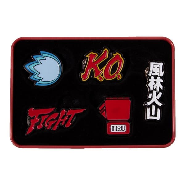 Street Fighter Icons set 5 pins i samlarbox Capcom