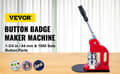 Miniatyrbillede 1 af 11: Button Badge Maker Sæt - 25-75mm Matricer, Ergonomisk Håndtag & Robust Base