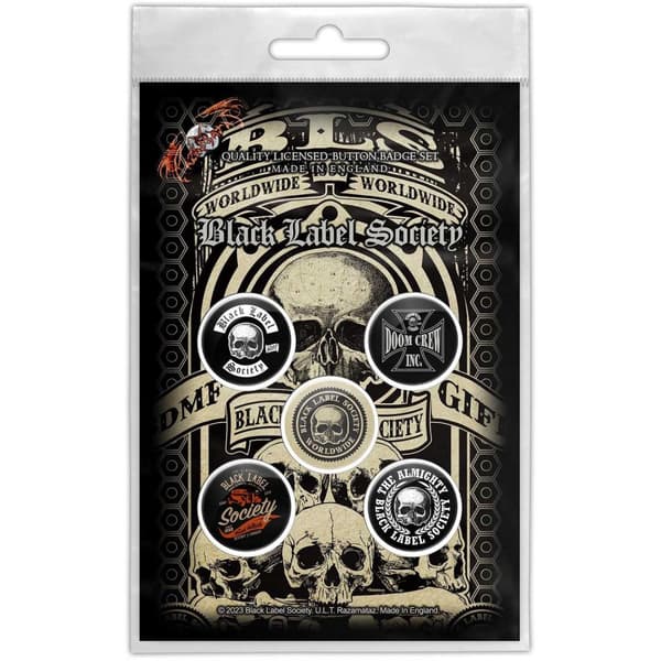 Black Label Society Button Badge Pack: Worldwide