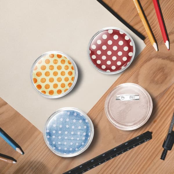 vidaXL dele til badges med nål 100 sæt 44 mm akryl -  Badgeknapper