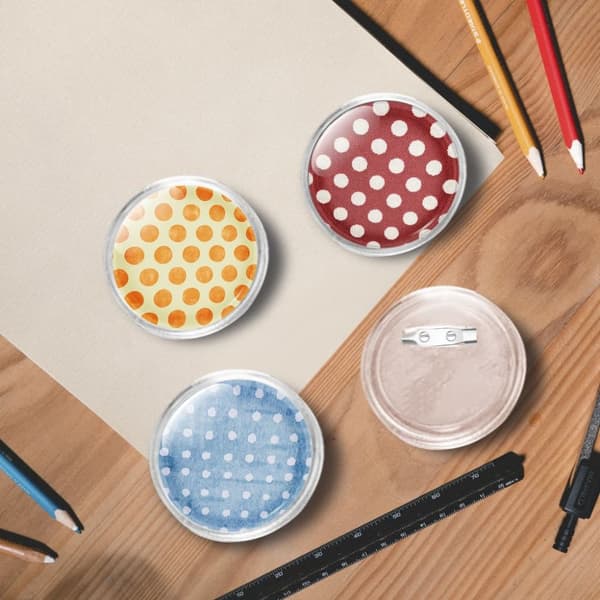 vidaXL dele til badges med nål 100 sæt 58 mm akryl -  Badgeknapper
