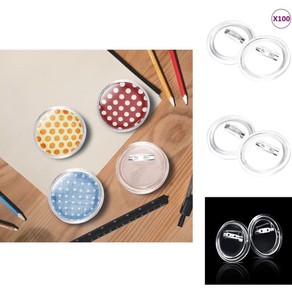 Rintanapit & pinssit - Living Rintanappisarja pinsseillä 100 sarjaa akryyli 44 mm
