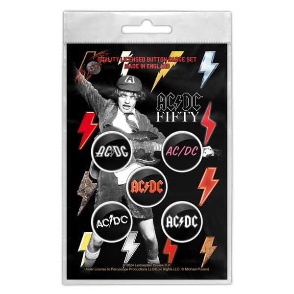 Ac/Dc Button Badge Pack: Bolt Array