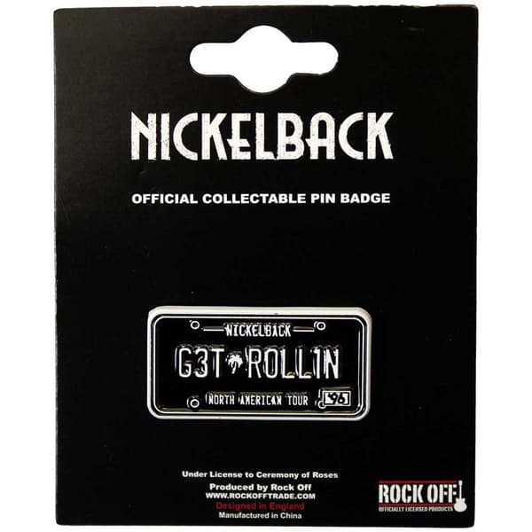Nickelback  Pin Badge: License Plate