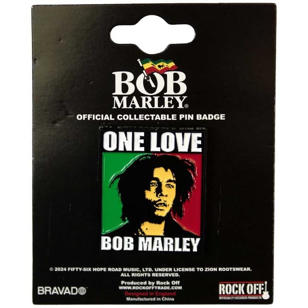 Bob Marley  Pin Badge: One Love