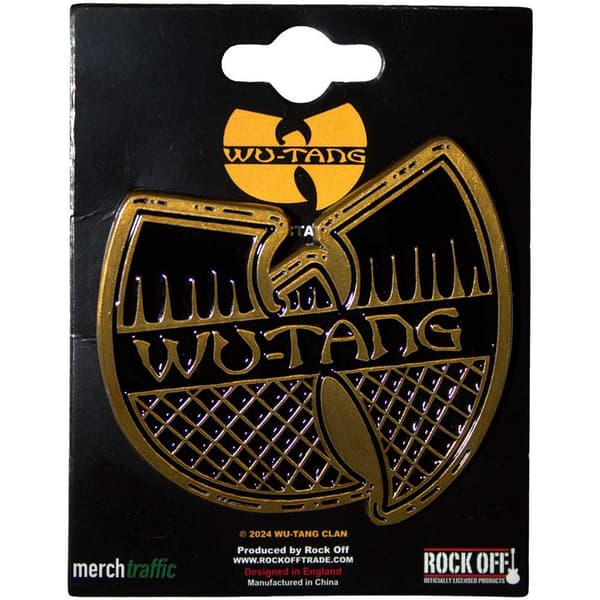 Wu-Tang Clan Pin Badge: Black & Gold Logo